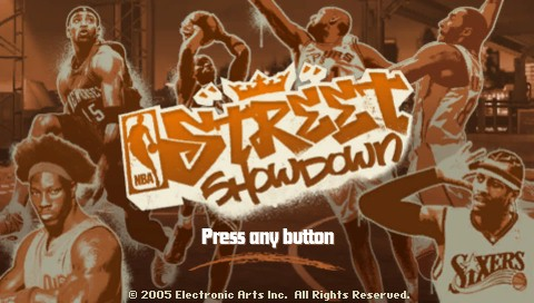 NBA Street Showdown title screen for PSP